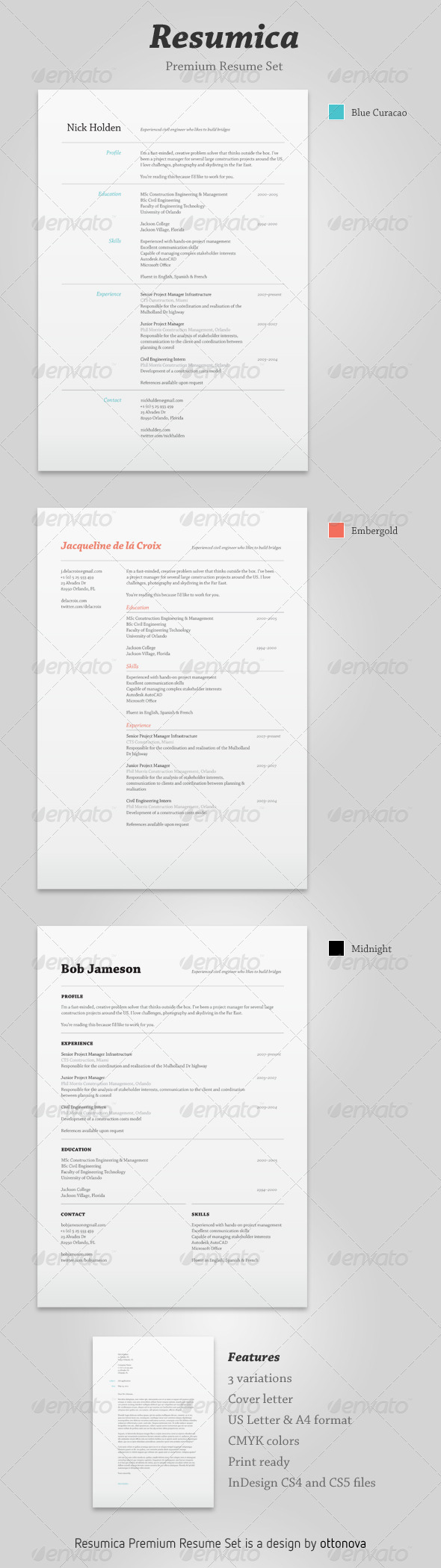 Resumica Resume Set - Resumes Stationery