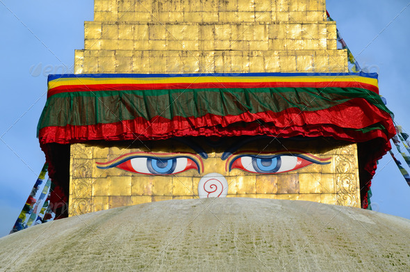 Buddha eyes - Stock Photo - Images