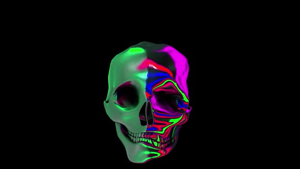 Rainbow liquid skulls