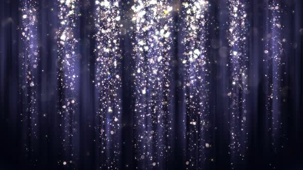 Abstract Very Peri Particle Confetti and Glitter Rain