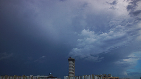 Storm Cloudscape In City