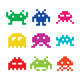 Space invaders 8bit Aliens Icon Set, Vectors | GraphicRiver