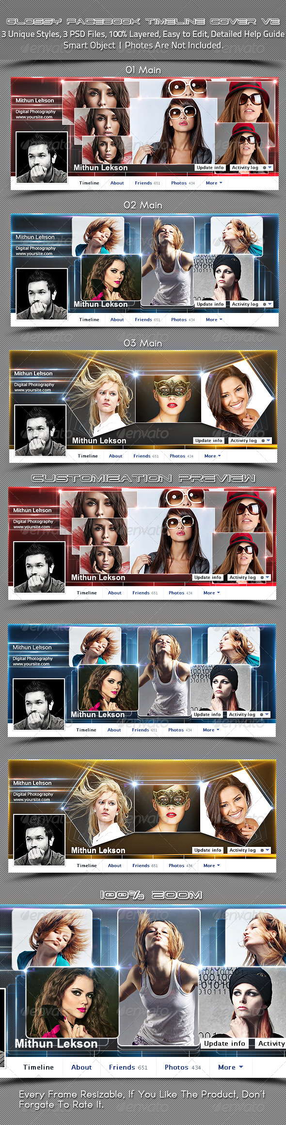 Glossy Facebook Timeline Cover V2 - Facebook Timeline Covers Social Media