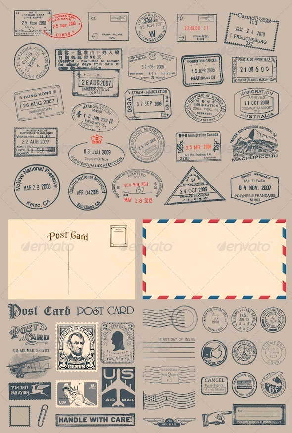 Postage and Passport Stamps