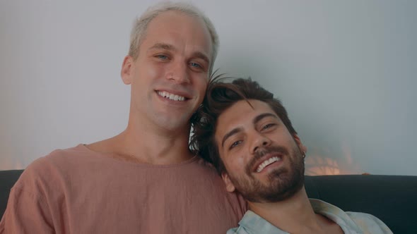 A European Gay Couple Spending Time at Home alt