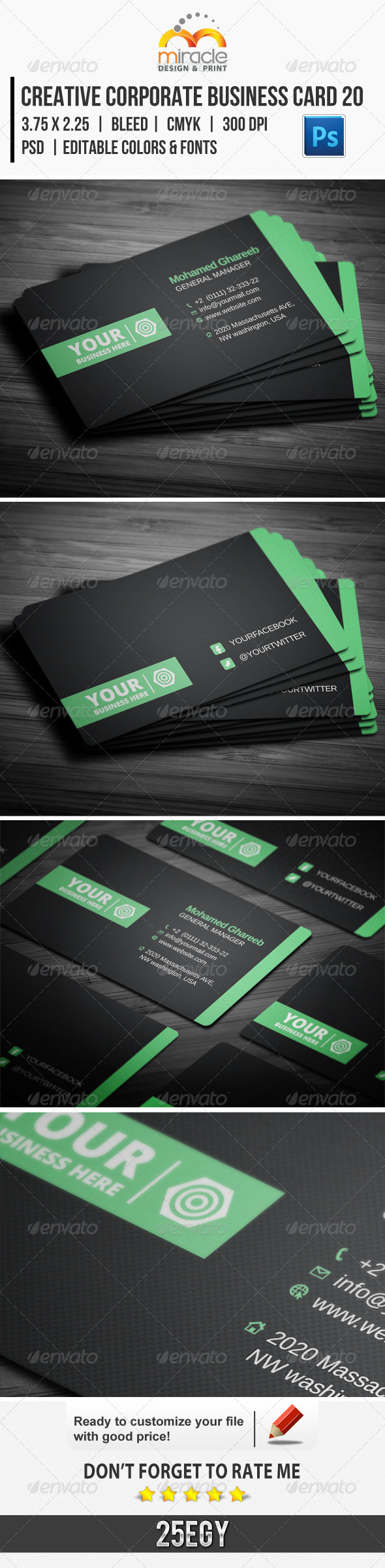 Creative Corporate Business Card 20 - Corporate Business Cards