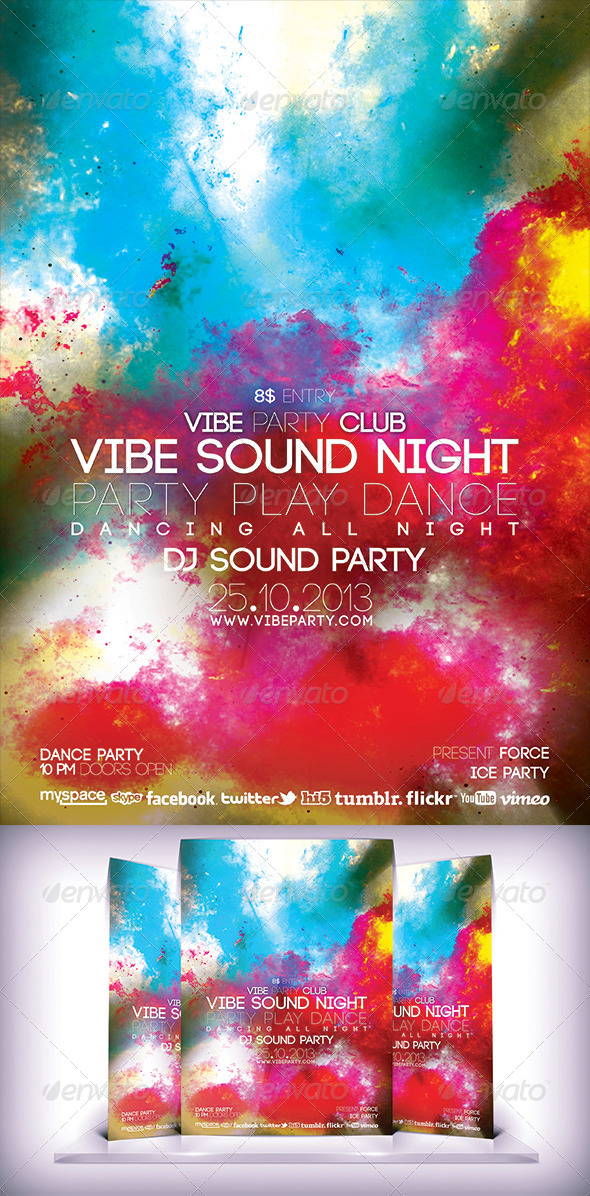 Vibe Sound Night Flyer - Events Flyers