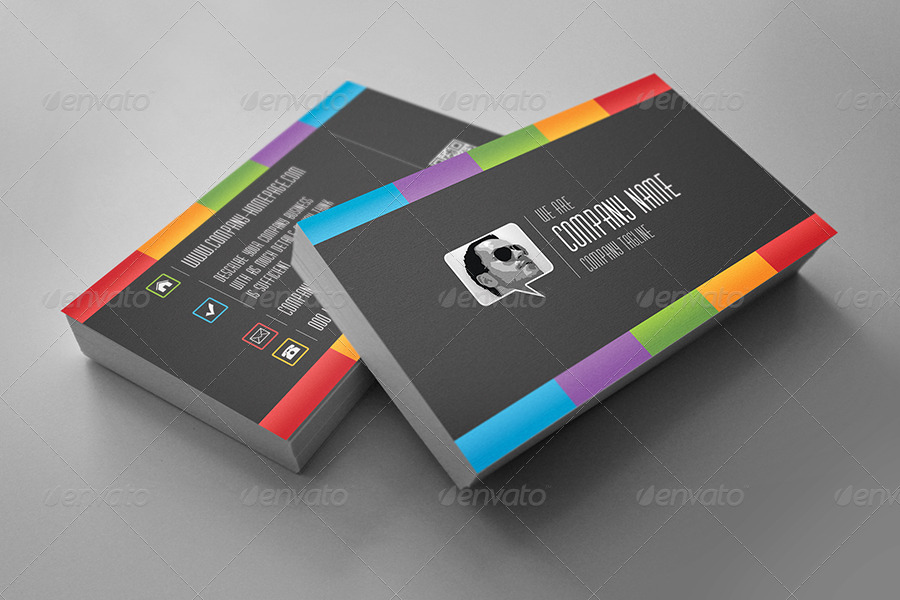 rainbow business card