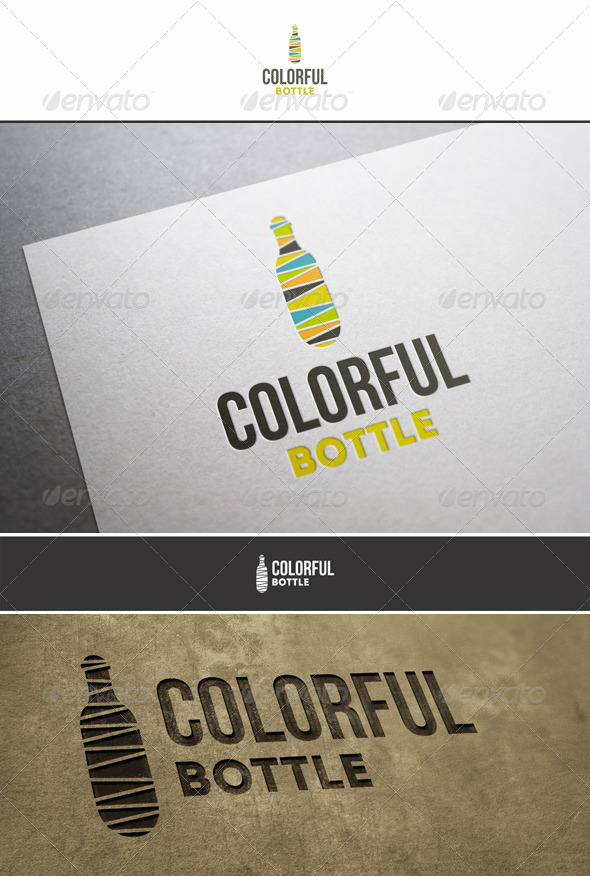 Colorful Bottle Logo - Objects Logo Templates