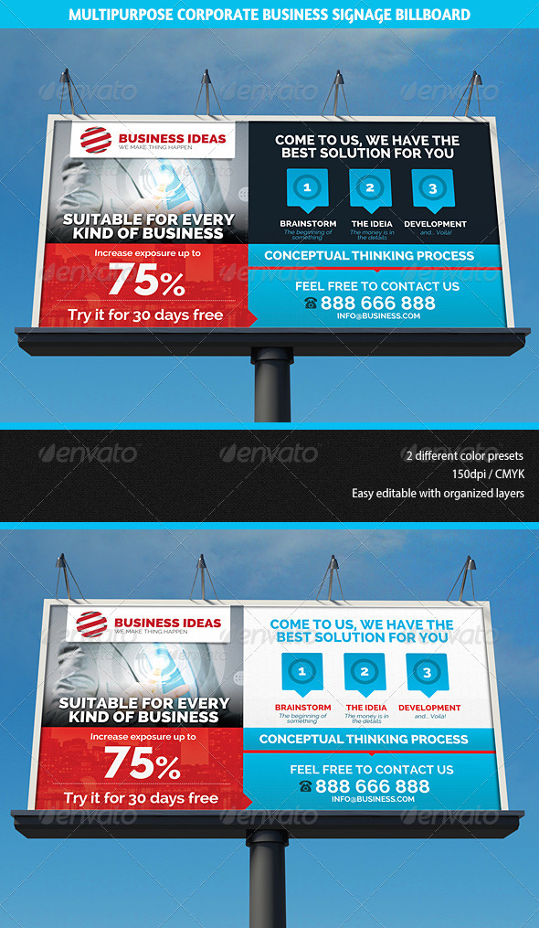 Multipurpose Corporate Business Signage Billboard - Signage Print Templates