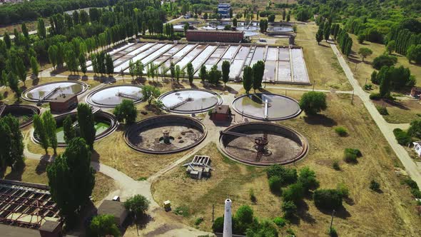 Sewage treatment facilities aeration water purification tanks alt