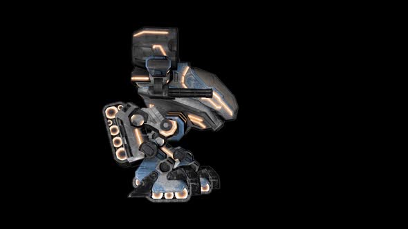 Robot Soldier Loop Alpha Channel Part 5 alt