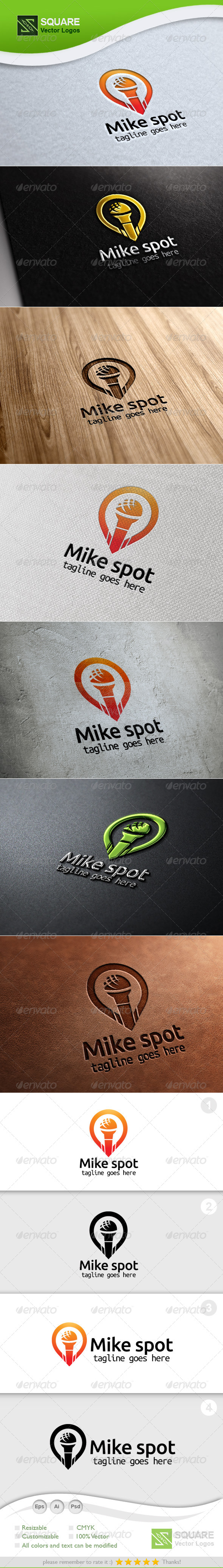 Mic, Locator Vector Logo Template - Symbols Logo Templates