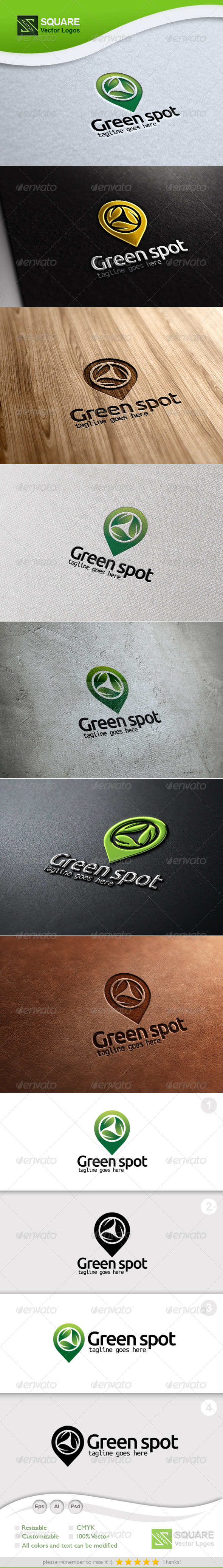 Leafs, Locator Vector Logo Template - Nature Logo Templates