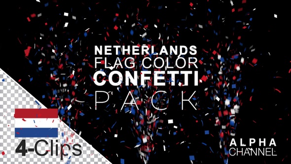 Netherlands Flag Color Celebration Confetti Pack
