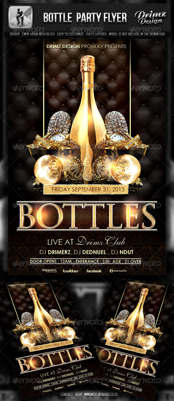 Bottle Party Flyer - Events Flyers