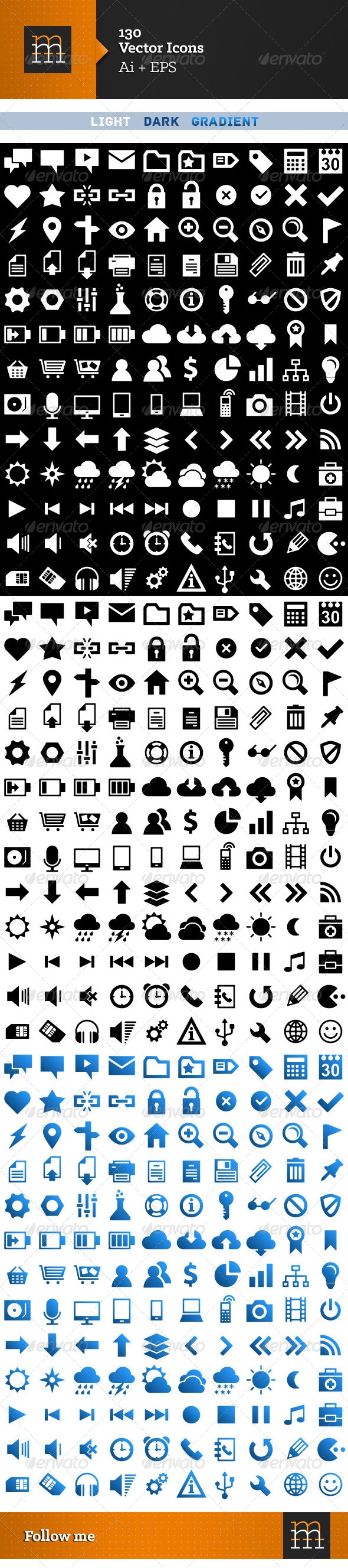 130 Vector Icons - Software Icons