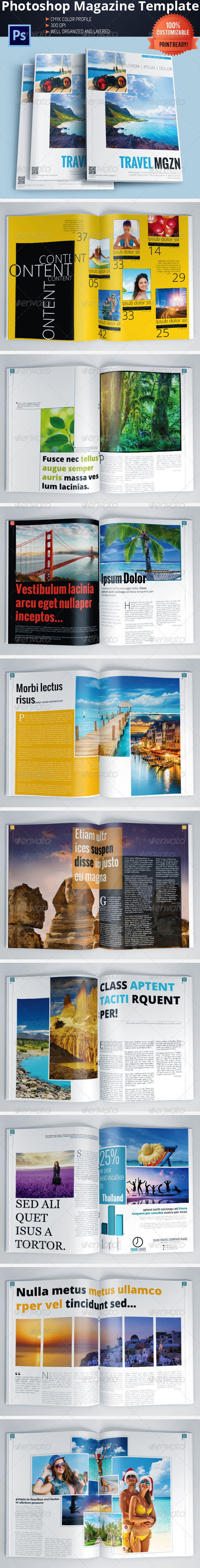 Travel Magazine Template - Magazines Print Templates