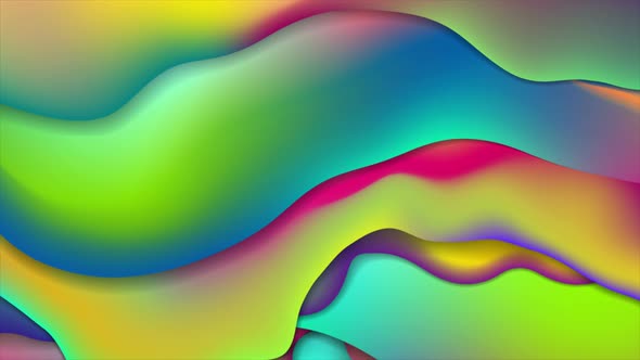 Colorful Abstract Liquid Waves