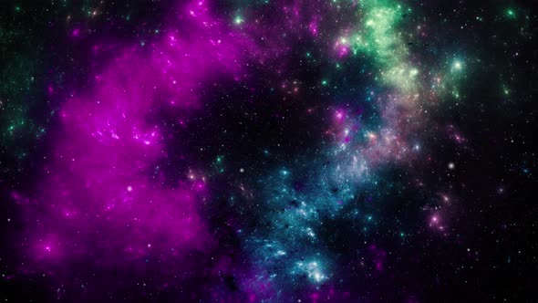 Flying Through Space. Starry outer space background texture alt