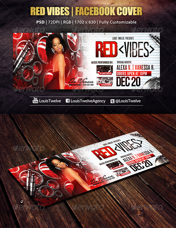 Red Vibes | Facebook Cover - Facebook Timeline Covers Social Media