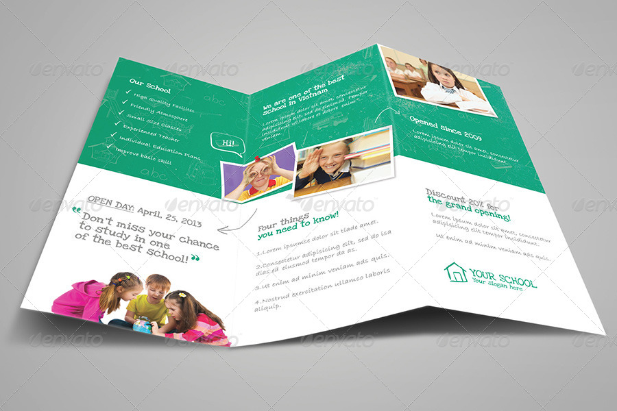 Premium Education Brochure Tri-fold & Bi-fold, Print Templates ...