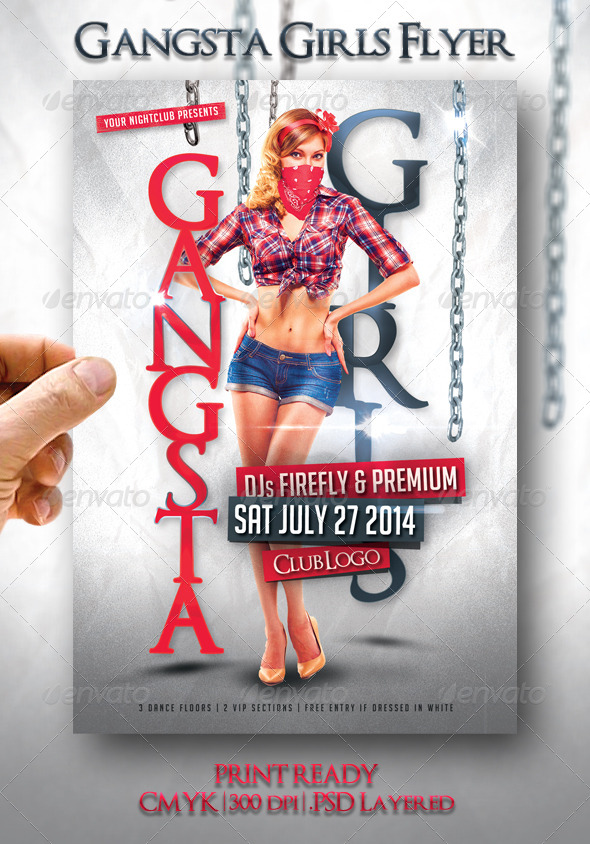 Gangsta Girls Flyer - Events Flyers