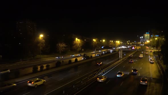 Night Traffic In The Street, Madrid 5 alt