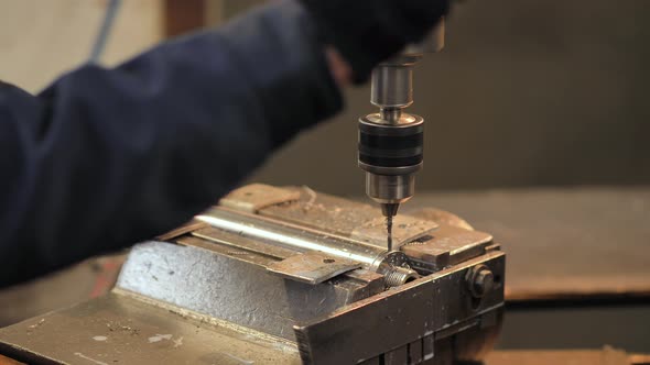 Drilling Parts on the Machine