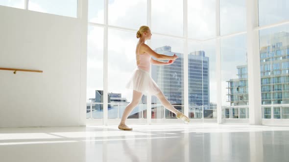 Ballerina practicing ballet dance alt