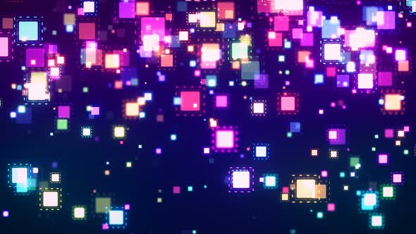 Particles From Rectangles Random Color