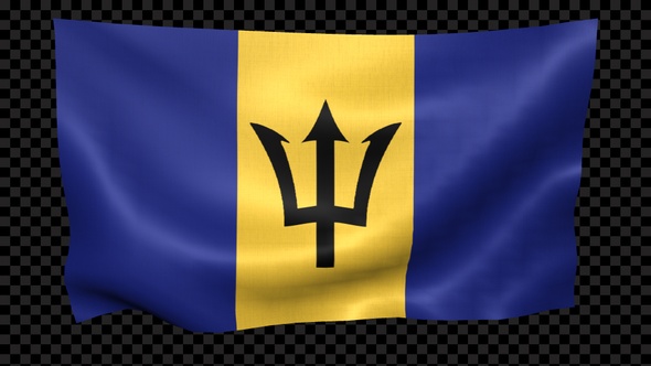 Barbados Flag Waving Looped alt