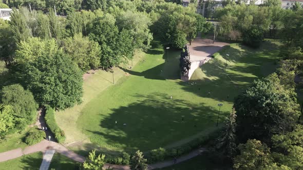 Kyiv, Ukraine: Babi Yar. Memorial Mass Murder of Jews. Aerial View alt