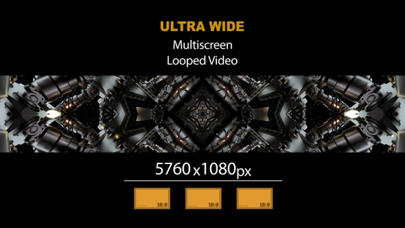Ultra Wide HD Sci Fi Machine Kaleidoscope 01