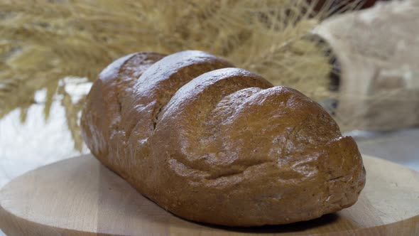 Close Up. . Varieties Fresh Homemade Baked Breads on Table alt