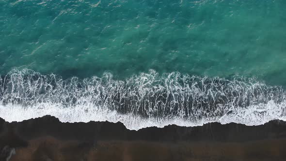 Sea Waves Aerial Shot