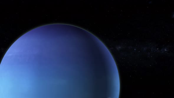 Planet of Neptune rotating background animation.Vd 1586