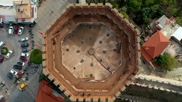 Alanya Castle Alanya Kalesi Aerial View of Mountain and City Turkey alt