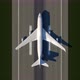 Satellite View of Taking off Airplane - VideoHive Item for Sale