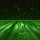 Cyberspace landscape with binary code on the background. Abstract matrix style. 3D animation - VideoHive Item for Sale