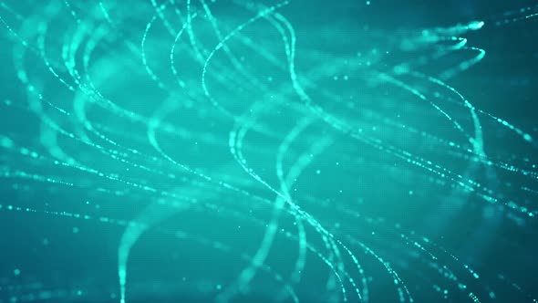 Science Background With Rotating Particle Lines Floating Around alt