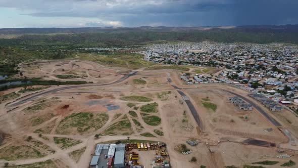 Gorgeous view on the nature near the outskirts of Windhoek, high angle shot alt