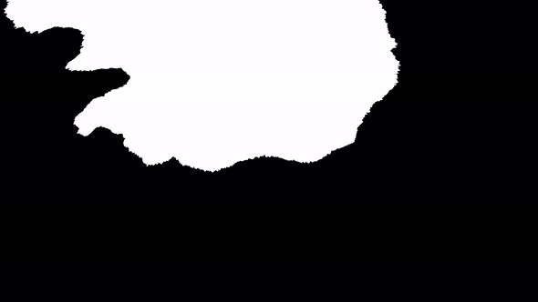 Bloom Ink. Beautiful White Watercolor Ink Drops Transition on Black Background. alt