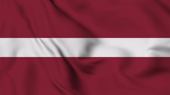 Latvia flag seamless waving animation