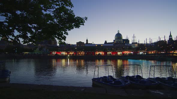 Evening view of the Bonsecours Basin alt
