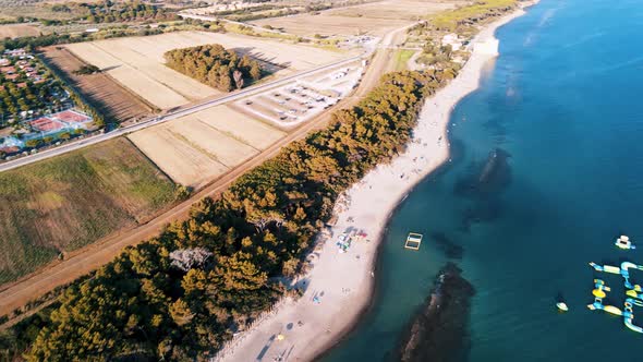 Amazing Aerial View of Tuscany Coastline, Italy From the Drone alt