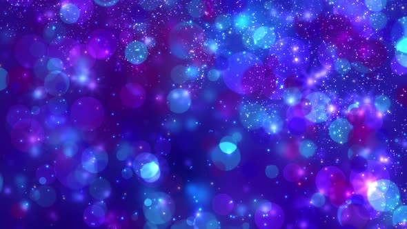 Magic Background With Shiny Glowing Particles And Stars