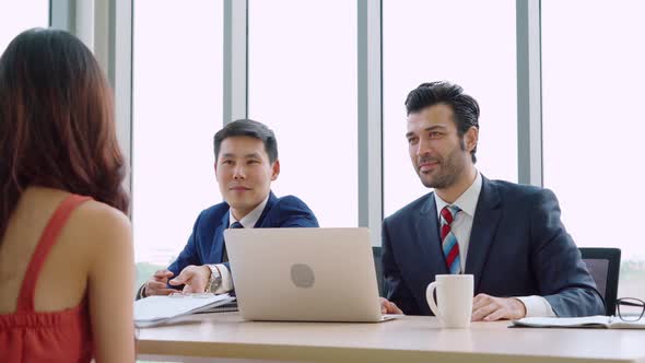 Job Seeker in Job Interview Meeting with Manager alt