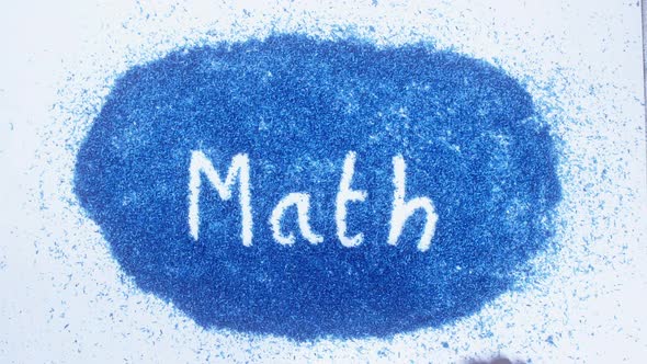 South Asian Hand Writes On Blue Math