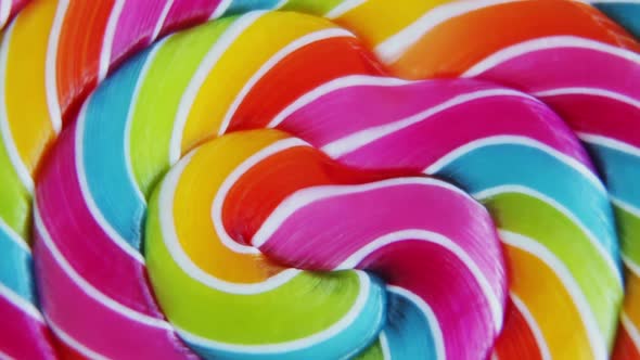 Striped Spiral Multicolor Lollipop
